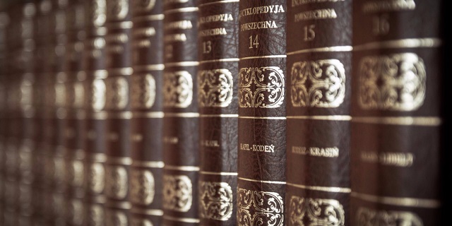Old world charm of leather bound volumes